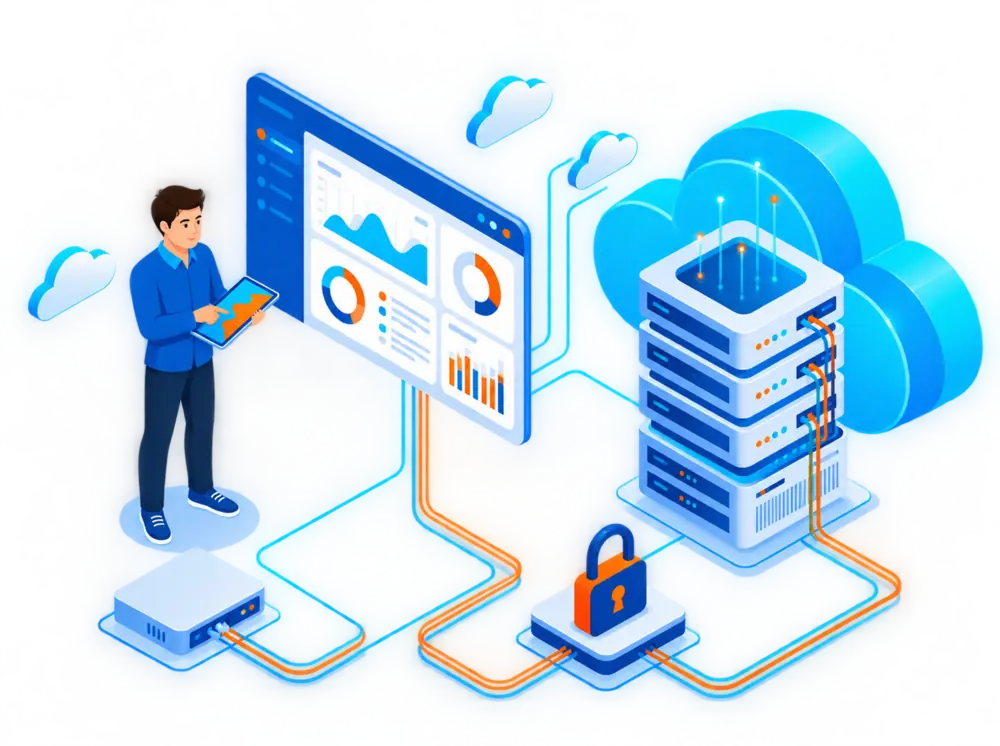 Ilustrasi infrastruktur VPS murah LumiCloud